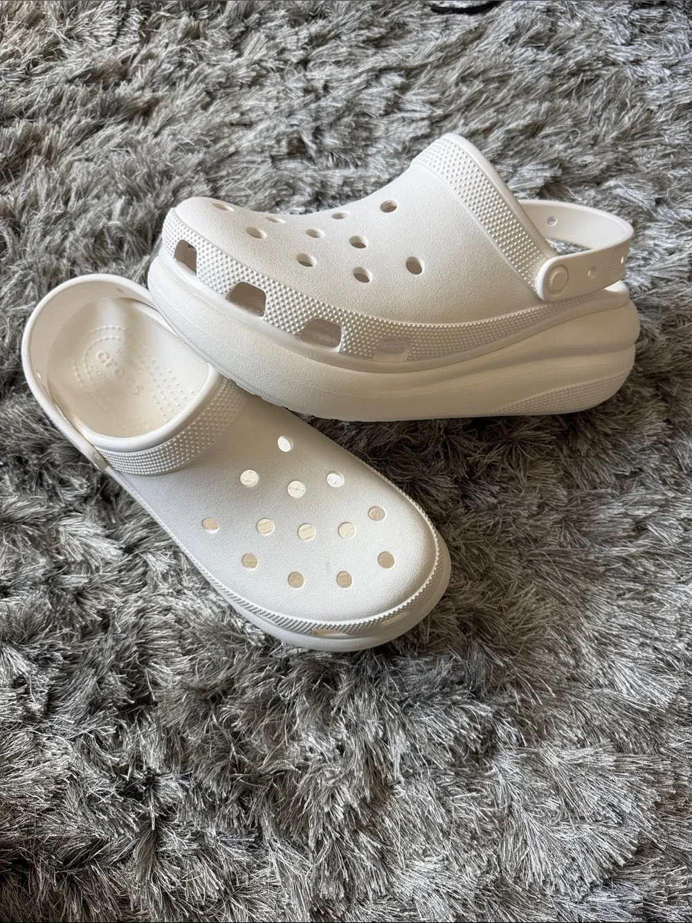 Crocs Men’s White Classic Crush Platform Clog